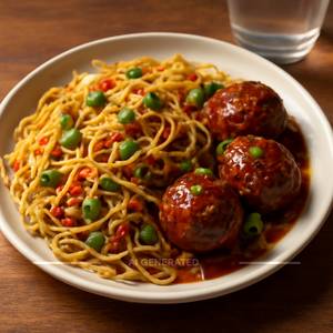Veg Manchurian Noodles
