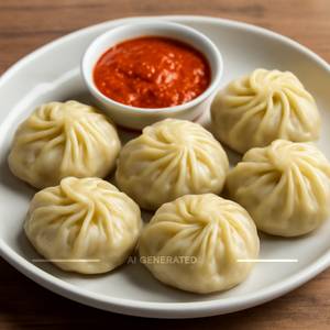 Veg Steam Momos (6 Pcs)