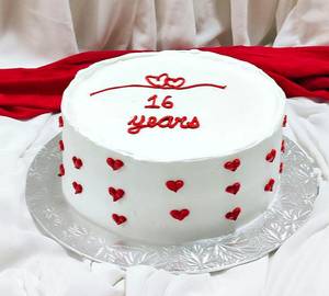 Customize Year Love Vanilla Cake