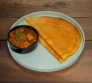 2 Double Egg Dosa With Chicken Curry [250 Ml]
