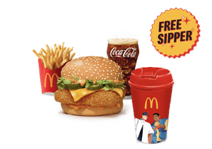 McSpicy Premium Veg Burger Sipper Meal