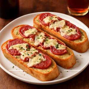 Chicken Salami Garlic Bread