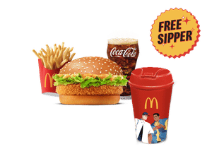 Crispy Veggie Burger Sipper Meal