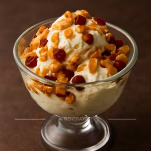 Dry fruit sundae ice cream