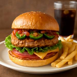Mexican chicken burger