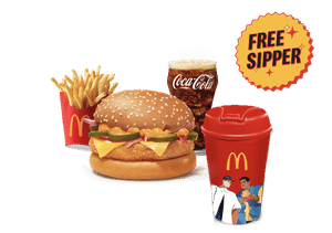 Corn and Cheese Burger Sipper Meal