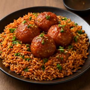 Schezwan Egg Manchurian Fried Rice