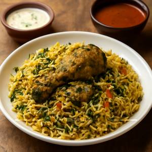 Mini Gongura Chicken Biryani
