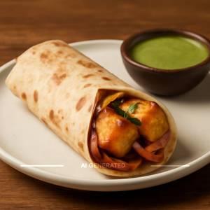 Tandoori paneer tikka wrap