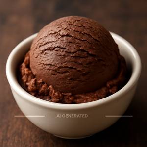 Chocolate ice cream scoop 