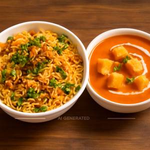 Veg Dum Biryani(1/2)+Panner Butter Masala(1/2)