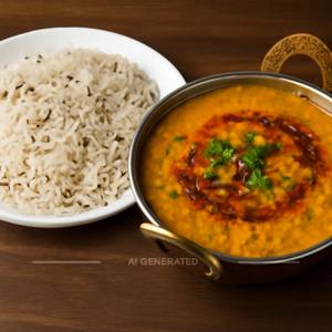 Dal Tadka With Jeera Rice