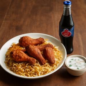 Fried Wings Biryani + Thumps up