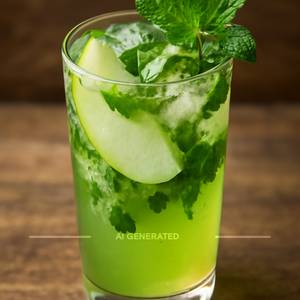 Green apple mojito