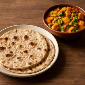 Roti 3 + mix veg curry