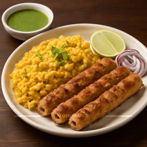 Kichidi with Chicken Kabab