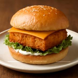 Crispy Coated Paneer Burger