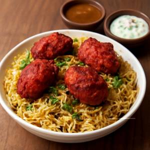 Egg 65 biryani