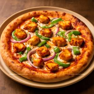 Tandoori paneer pizza