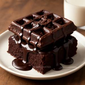 Brownie Waffle Cake
