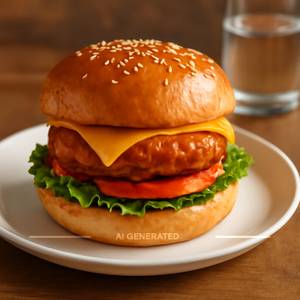 Peri peri veg cheese burger