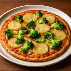 Potata Broccoli Thin Crust Pizza [6 Inches,12 Inches]
