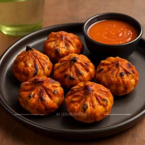 Tandoori Veg Fried Momos [8 Pieces]