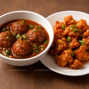 Veg Manchurian + Gobi Manchurian