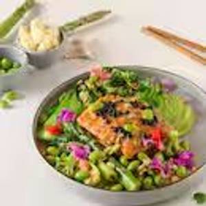 Grilled Salmon Steak Butter Garlic Sauce