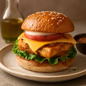 Paneer Makhni Cheese Burger