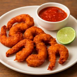 Golden Fried Prawns (8 To 10 Pieces)