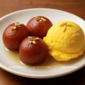 Gulabjamun(3) With Mango Icecream