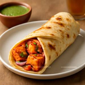 Achari Paneer Tikka Roll