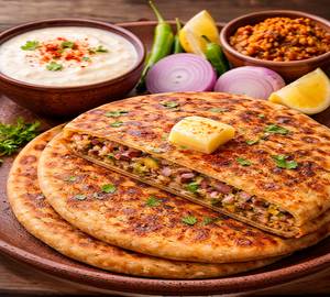 Sattu Paratha + Dahi