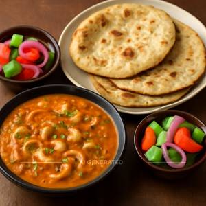 Kaju Curry + Choice of Breads + Salad