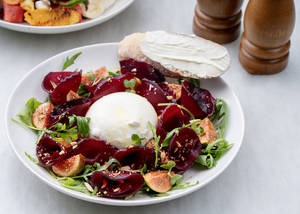 Bruleed Figs & Roast Beets With Fresh Burrata
