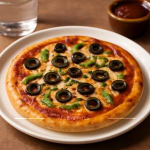 Schezwan Black Olive Pizza [7 inches]