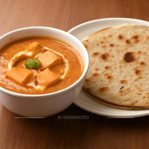 Kadai Paneer + 2 tawa chapati                            