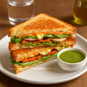 Veg Club Grilled Cheese Sandwich