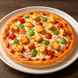 Paneer veg cheese pizza