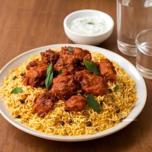 Chicken 65 Biryani.