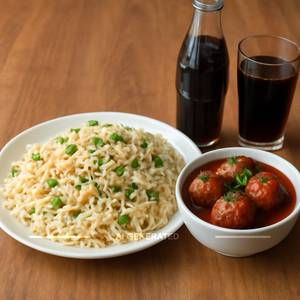 Egg Fried Rice + Veg Manchuria + Thums Up 200ml