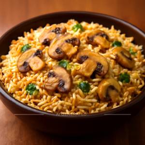 Mushroom biryani