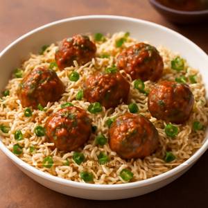 Garlic manchurian fried rice