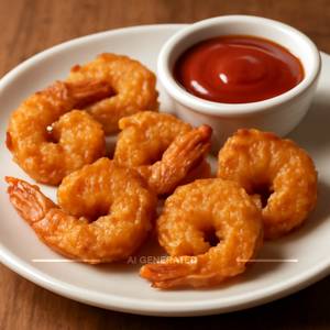 Butter Fried Prawns Cocktail Sauce