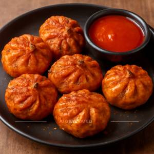 Veg Peri Peri Momos (6 Pcs)