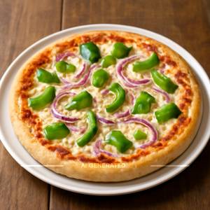 Cheese Onion Capsicum Pizza