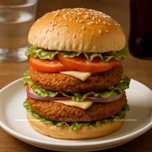 Veg. Double Decker Burger