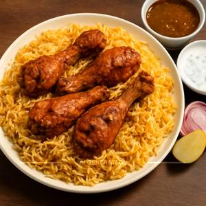 Chicken Tangdi Biryani 4 Pice