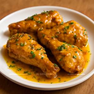 Chicken Butter Garlic Wings 4pcs( Wet)